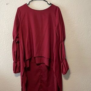Red long sleeve shirt size small